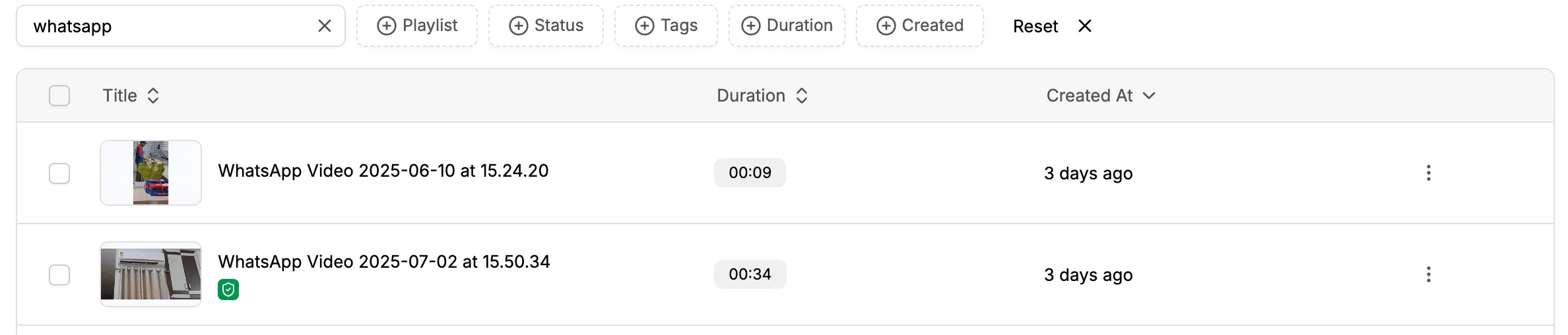 Video search and filter