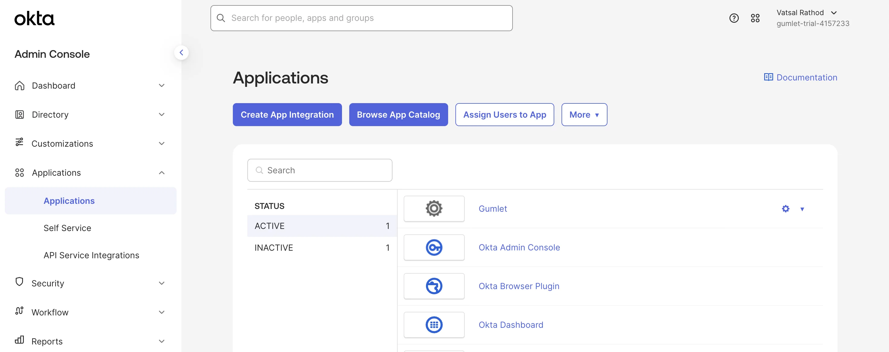 Create App Integration