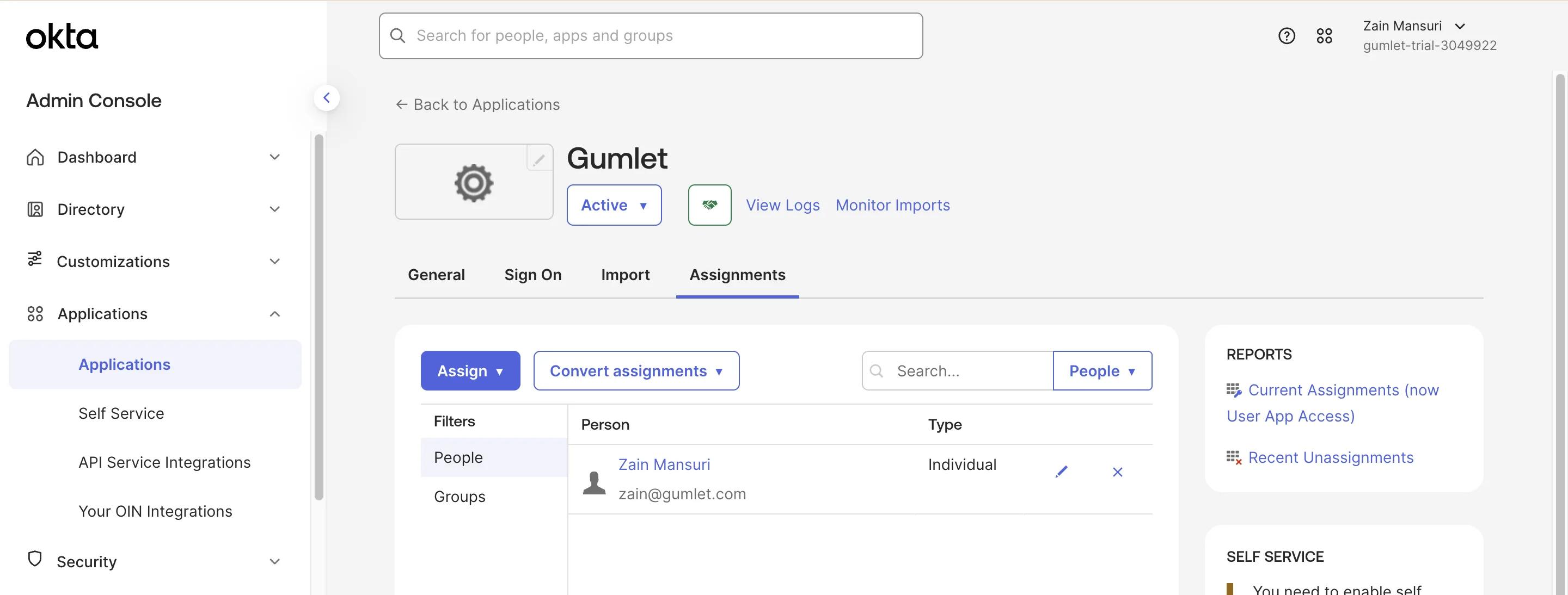 Assign User